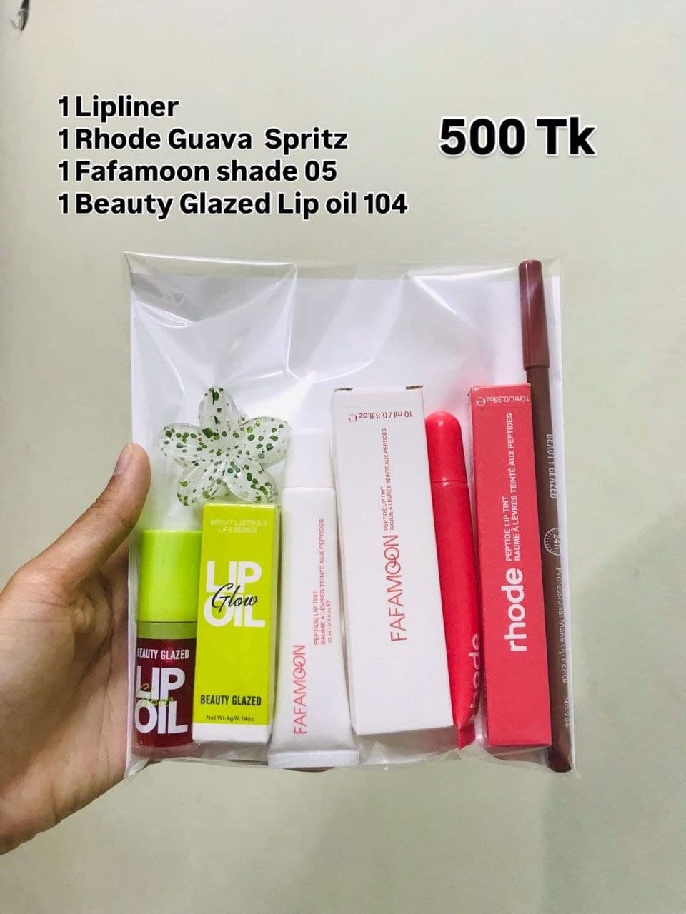 4-Piece Lip Combo — Guava Spritz · Oil 104